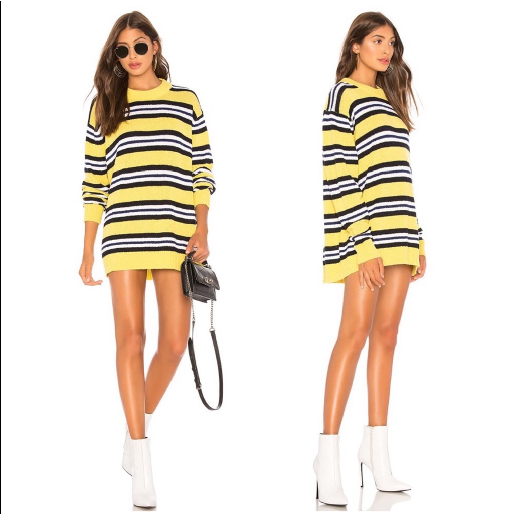 Tularosa Robbins Striped Oversized Boyfriend Vintage Style Sweater